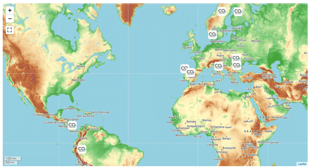 CO2.CAPITAL projects map